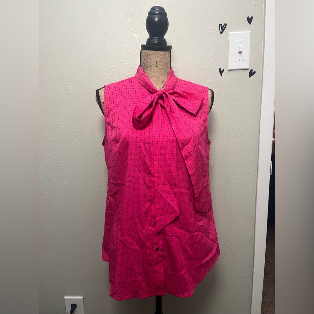 Tommy Hilfiger Polka Dot Sleeveless Blouse